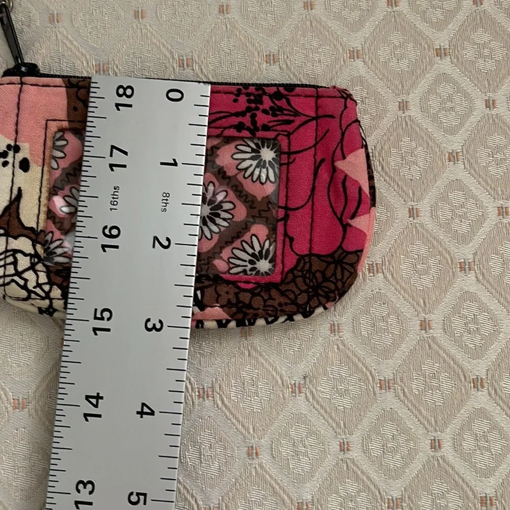 Vera Bradley floral ID wallet pink and black pattern - Picture 5 of 6